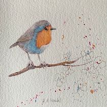 My project in Artistic Watercolor Techniques for Illustrating Birds course. Watercolor Painting project by Helen Howell - 12.09.2020