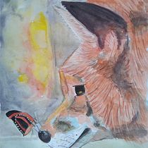 Meu projeto do curso: Técnicas experimentais de aquarela para principiantes . Ink Illustration project by karine_karl4 - 12.10.2020