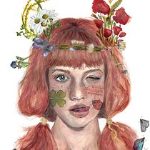 Mi Proyecto del curso: Retrato ilustrado en acuarela, chica de campo. Projekt z dziedziny Malowanie akwarelą, Ilustracja c i frowa użytkownika Sara Martínez - 09.12.2020