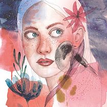 My project in Illustrated Portrait in Watercolor course. Projekt z dziedziny Trad, c i jna ilustracja użytkownika Lili Kovács - 10.12.2020