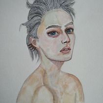 Mi Proyecto del curso: Retrato en acuarela a partir de una fotografía. Watercolor Painting project by Karen Lizama - 12.11.2020