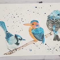 Mi Proyecto del curso: Acuarela artística para ilustración de aves. Artistic Drawing project by Melina Montú - 12.10.2020