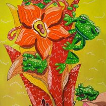 Mi Proyecto del curso: Dibujo creativo con tinta y gouache. Un projet de Illustration jeunesse , et Peinture de Ana Karina Moreno - 11.12.2020