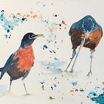My project in Artistic Watercolor Techniques for Illustrating Birds course. Watercolor Painting project by mkwert - 12.11.2020