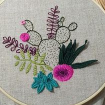El cactus & decoración para la navidad. Un projet de Broderie de Elena - 12.12.2020