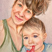 Mi Proyecto del curso:  Retrato realista con lápices de colores. Fine Arts project by tessydiez - 12.12.2020