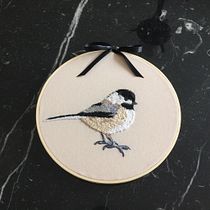 Ma petite mésange - Textile Illustration Techniques course. Embroider project by Lanthier Micheline - 12.12.2020