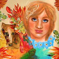 Forget-me-nots❀. Projekt z dziedziny Malowanie akwarelą, Trad, c, jna ilustracja,  Sztuki piękne,  Malarstwo,  R, sunek, Portret,  R, sunek art, st i czn użytkownika Irja Irija - 12.12.2020