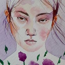 Mi Proyecto del curso: Retrato ilustrado en acuarela. Projekt z dziedziny Trad, c, jna ilustracja i Malowanie akwarelą użytkownika Emerson Mena - 13.12.2020