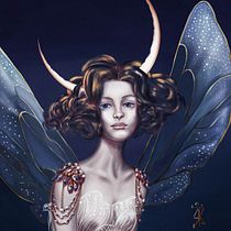 My project in Digital Fantasy Portraits with Photoshop course. Selene. The Greek goddess of the moon.. Pintura digital projeto de Kate Kaznadey - 14.12.2020