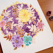 Mi Proyecto del curso: Creación de paletas de color con acuarela. Un progetto di Illustrazione tradizionale, Illustrazione botanica e Pittura ad acquerello di Angie - 14.12.2020