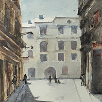 Architectural Illustration. My first try.. Un projet de Aquarelle de wquensiere - 15.12.2020