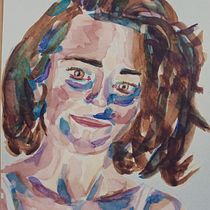 Clara Claudia: Retrato artístico en acuarela. Watercolor Painting project by ignacioherreramartin - 12.15.2020