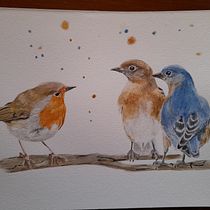 My project in Artistic Watercolor Techniques for Illustrating Birds course. Watercolor Painting project by jaynedwhite - 01.02.2021