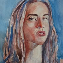 My project in Artistic Portrait with Watercolors course. Traditional illustration project by Lili Kovács - 12.15.2020