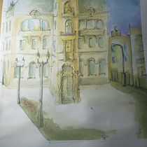 Meu projeto do curso: Desenho arquitetônico com aquarela e tinta. Arte urbana projeto de Michelle Librelato - 16.12.2020