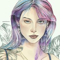 My project in Illustrated Portraits with Procreate course. Ilustração digital projeto de Sun Lee - 16.12.2020
