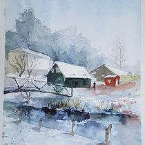 My project in Architectural Sketching with Watercolor and Ink course. Ilustração arquitetônica, Ilustração com tinta, Pintura, e Pintura em aquarela projeto de Anna Grigoreva - 16.12.2020