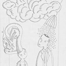 Ilustración artística: dibuja tu imaginario - La lluvia siempre està en tu mente. Drawing, Pencil Drawing, Traditional illustration, and Children's Illustration project by Giovanni Blini - 12.16.2020
