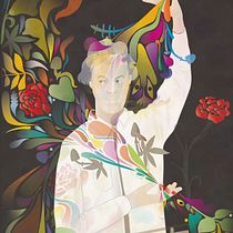 My project in Composition and Color for Creative Illustration course_ Topic: Timothy Leary. Een project van Traditionele illustratie van Michaela Stavova - 16.12.2020