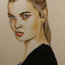 My project in Watercolor Portrait from a Photo course. Watercolor Painting project by grolye - 12.17.2020