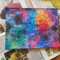 My galaxy project in Modern Watercolor Techniques course. Un progetto di Pittura ad acquerello di Noemie Chaudy - 17.12.2020