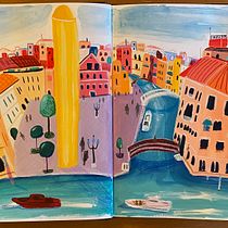 My project in Pictorial Sketchbook with Gouache course. Pintura guache projeto de Alexandra Edwards - 17.12.2020