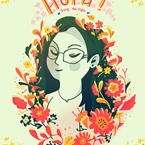 My project in Illustrated portraits with botanical elements course. Un progetto di Illustrazione digitale di nitya.lven - 19.12.2020