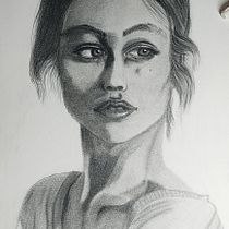 Meu projeto do curso: Retrato realista com lápis grafite. Traditional illustration, Fine Arts, Sketching, Pencil Drawing, Drawing, Portrait Drawing, Realistic Drawing, Artistic Drawing, and Figure Drawing project by victorialuiza0602 - 07.15.2022