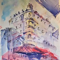 My project in Architectural Sketching with Watercolor and Ink course. Ilustração arquitetônica, Esboçado, Desenho, Pintura em aquarela, Sketchbook e Ilustração com tinta projeto de Len Dickson - 15.12.2020