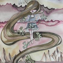 My project in Watercolor Techniques for Dreamlike Illustrations course. Fine Arts project by Geraldine Vincent - 12.21.2020