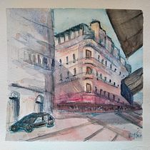 My project in Architectural Sketching with Watercolor and Ink course. Pintura em aquarela projeto de Maria Grazia Rizzo - 28.12.2020