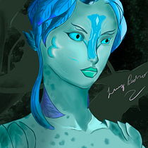 My project in Digital Fantasy Portraits with Photoshop course. Artistic Drawing project by luizp_rosa - 12.21.2020
