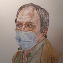 Autorretrato con mascarilla. Portrait Drawing project by 27juanjose01 - 12.22.2020