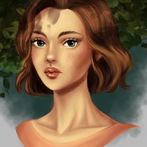 My project in Digital Fantasy Portraits with Photoshop ... well i did it in procreate and i missed doing photoshop here. . Character Design project by Alexandra Langenbeck - 12.22.2020