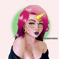Ainda que eu não tenha conseguido aplicar todo conteúdo do curso e que eu tenha usado outro software (Krita), o curso me ajudou. Ainda tenho muito pra melhorar... . Portrait Drawing project by gutoramosdepaula - 12.22.2020