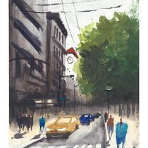 Mi Proyecto del curso: Paisajes urbanos en acuarela . % ramonzambranom tarafından hazırlanan Sulubo, Ve a Resim projesi - 12.22.2020