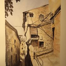 Calle de Sepúlveda - Proyecto del curso: Representación arquitectónica en acuarela. Un projet de Illustration traditionnelle, Esquisse , Dessin, Aquarelle, Illustration architecturale , et Carnet de croquis de Jose Antonio Muñoz Díez - 23.12.2020