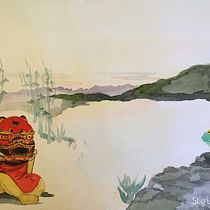 My project in Watercolor Illustration with Japanese Influence course. Un progetto di Pittura ad acquerello di Stig Legrand - 23.12.2020