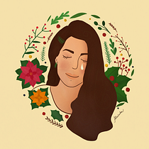 Mi Proyecto del curso: Retrato ilustrado con elementos botánicos. Un progetto di Illustrazione digitale di Ali de Andrade - 23.12.2020