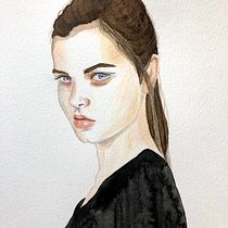 My project in Watercolor Portrait from a Photo course. Watercolor Painting project by Cristina Cabrera - 12.23.2020