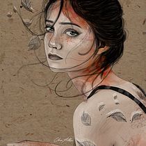 Mi Proyecto del curso: Retrato ilustrado con Procreate por chisai.tattoo. Desenho projeto de Andrea Peña Paz Roa - 24.12.2020