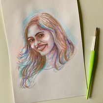 My project in Artistic Portrait with Watercolors course. Artistic Drawing, Painting, and Watercolor Painting project by Rainy Surana - 12.24.2020