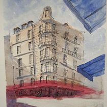 My project in Architectural Sketching with Watercolor and Ink course. Arquitetura projeto de Paul Kruger - 26.12.2020