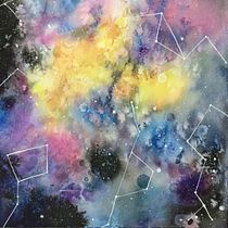 Watercolour Nebula. Un progetto di Pittura ad acquerello di ashley_em_miller - 20.12.2020