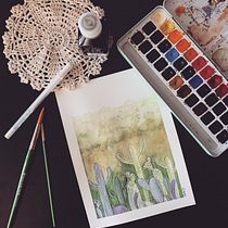 My project in Negative Watercolor Painting for Botanical Illustration course Ein Projekt aus dem Bereich Aquarellmalerei von Linnette - 26.12.2020