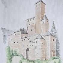Castello di Taufers - Trentino - Alto Adige - Italia. Un projet de Aquarelle de Pablo Lozano - 26.12.2020