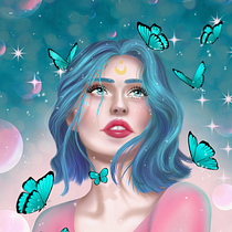 Mi Proyecto del curso: Retrato digital fantasía. Concept Art, Portrait Drawing, Digital Drawing, and Digital Illustration project by Camila Miranda - 12.27.2020