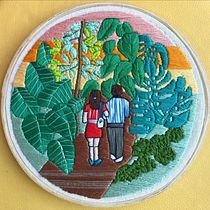 Meu projeto do curso: Introdução ao bordado botânico. Un projet de Broderie de Gabrielly da Paz Matos Nascimento - 26.01.2021
