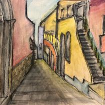 1st time! Procida, Italia. Pintura projeto de elenaweightman - 28.12.2020
